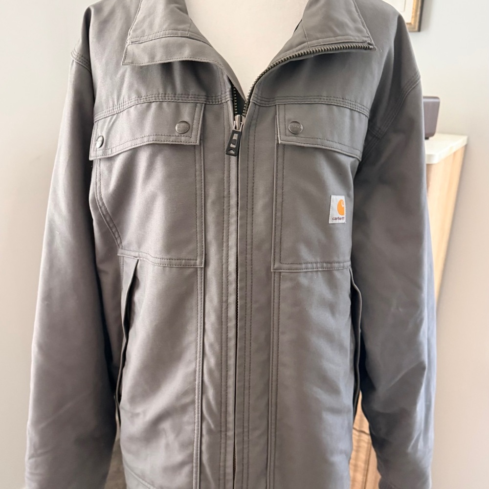 Carhartt quick duck  Jefferson men’s L traditional charcoal jacket